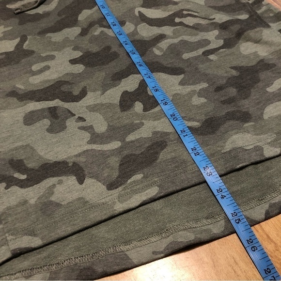 JANE and Delancey Anthropologie Green Camo Pullover Hoodie Womens Size Small - Picture 5 of 8